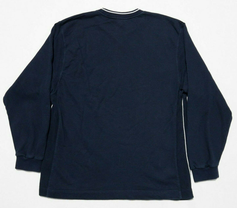 Wimbledon Men's XL Navy Blue Pullover Tennis Vintage 80s Crew Neck Sweatshirt