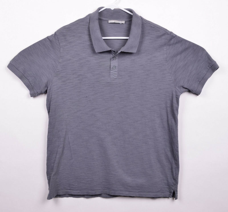 VINCE. Men’s Sz Large Heather Gray Short Sleeve Polo Shirt
