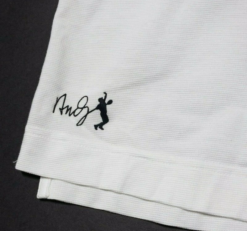 Andy Roddick Lacoste Polo Shirt Tennis Pocket White Stripe Accent Men's 8 (3XL)