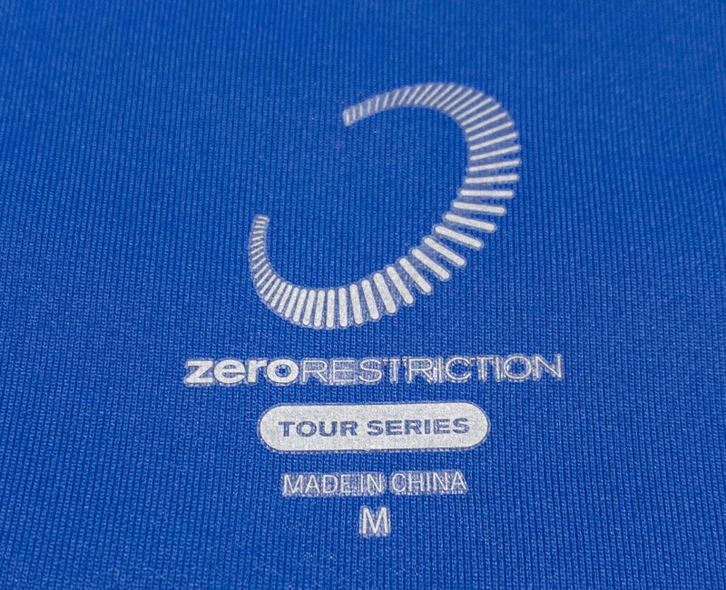 Zero Restriction Jacket Men's Medium Tour Series Full Zip Golf Blue Wicking