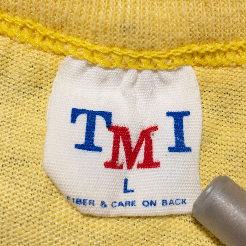 Vintage Florida T-Shirt Men's Large Beach Bum Yellow Single Stitch TMI 50/50 80s