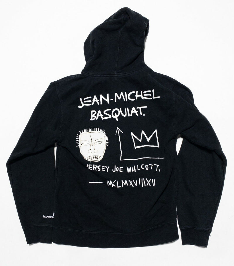 Jean Michael Basquiat x Neff Hoodie Men's Small Black Sugar Ray Robinson Art