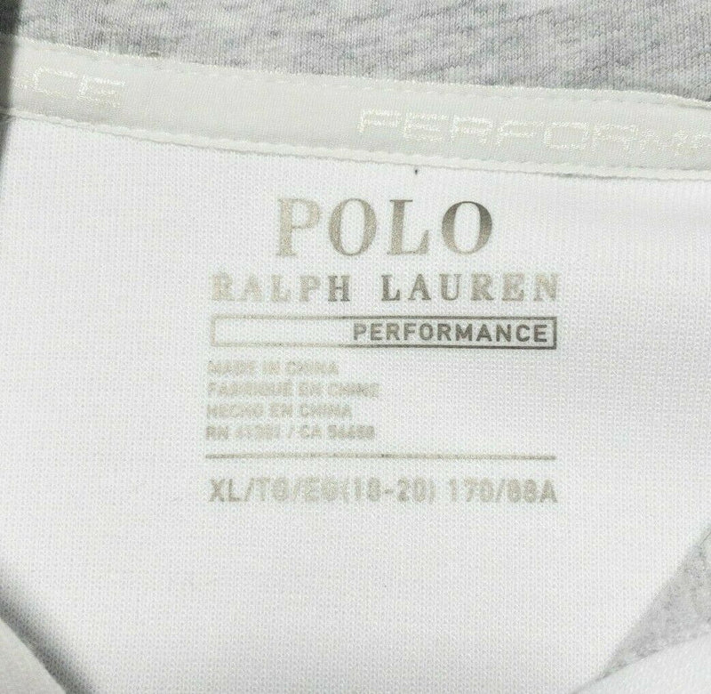 Polo Ralph Lauren Boy's XL (18-20) Solid White Spell Out Hoodie Sweatshirt