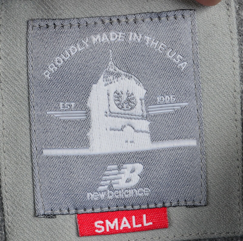 New Balance 990 Jacket Men's Small Gray 1/4 Zip USA Polartec Fleece Pullover