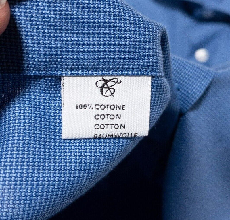 Canali Shirt 15.5 Men's Long Sleeve Button-Front Dress Shirt Italy Designer 39