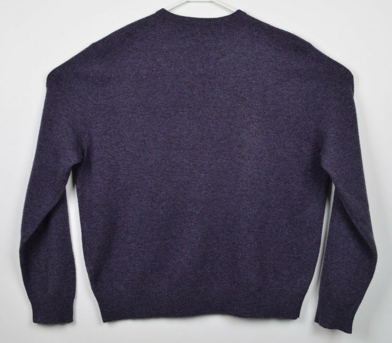 Polo Ralph Lauren Men's XL 100% Lambswool V-Neck Purple Pullover Sweater