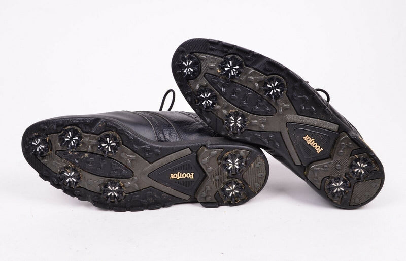 FootJoy GreenJoys Men's 9.5 M Black Leather Golf Shoes 45534