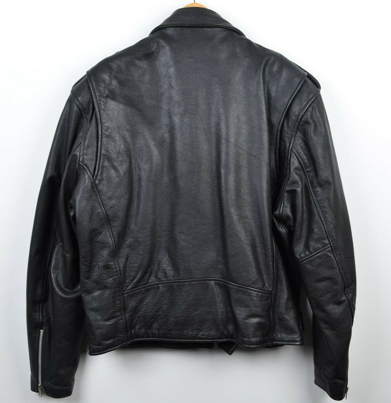 Wilsons Leather Black Moto Thinsulate Liner Open Road Biker Jacket Men's XL