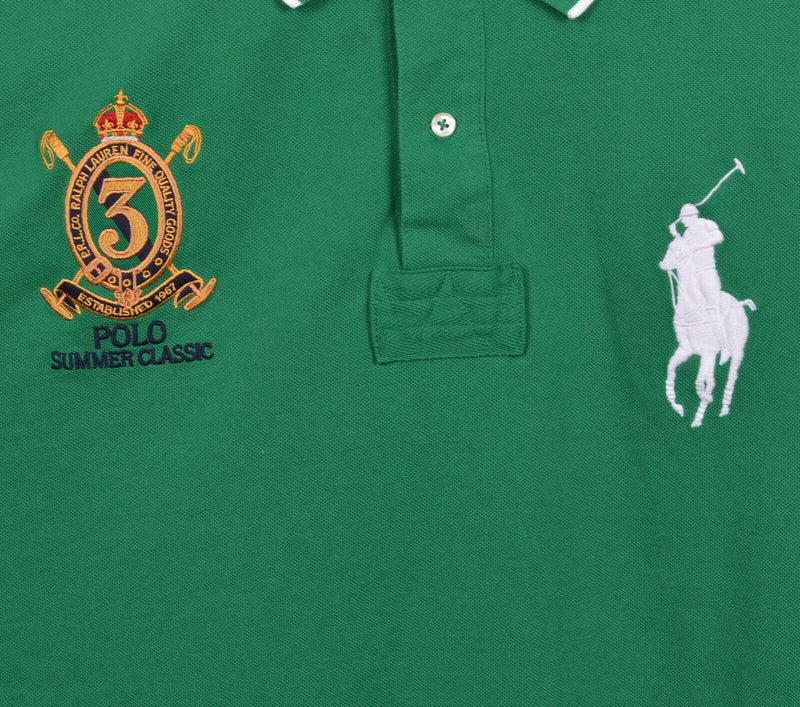 Polo Ralph Lauren Men's 4XLT Tall Big Pony Green Crest Summer Classic Polo Shirt