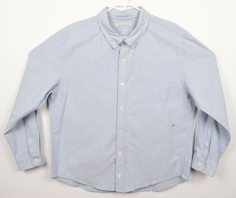 Outerknown Men's Sz XL Light Blue Embroidered Logo Button-Down Shirt