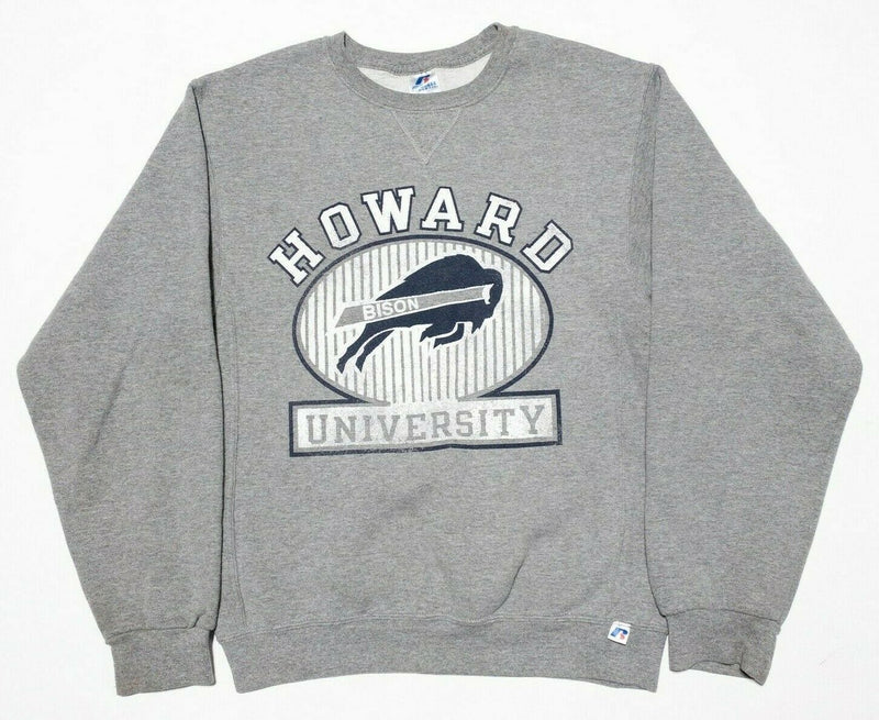 Howard University Bison Russell Athletic Crew Neck Sweatshirt Gray Men's Small