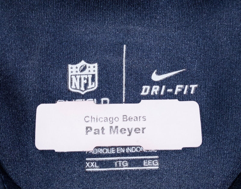 Chicago Bears NFL Team Issue Men's XXL Nike Polo Coach Navy Blue Dri-Fit 2XL