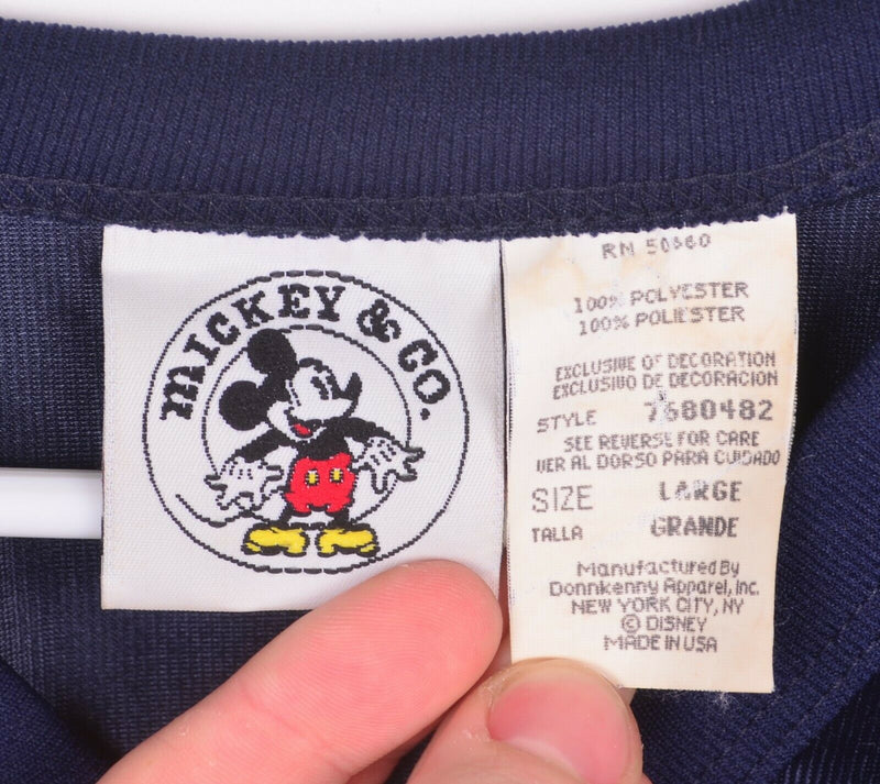 Mickey Mouse Adult Large Original Mickey Navy Yellow Disney Football Jersey