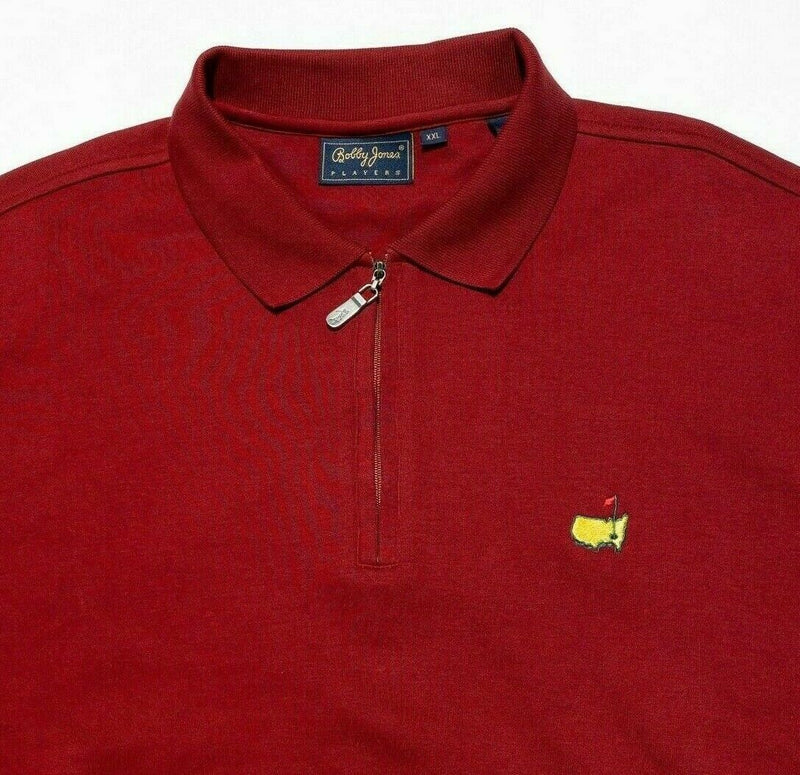 Bobby Jones Masters Collection Golf Sweater Augusta 1/4 Zip Red Men's 2XL