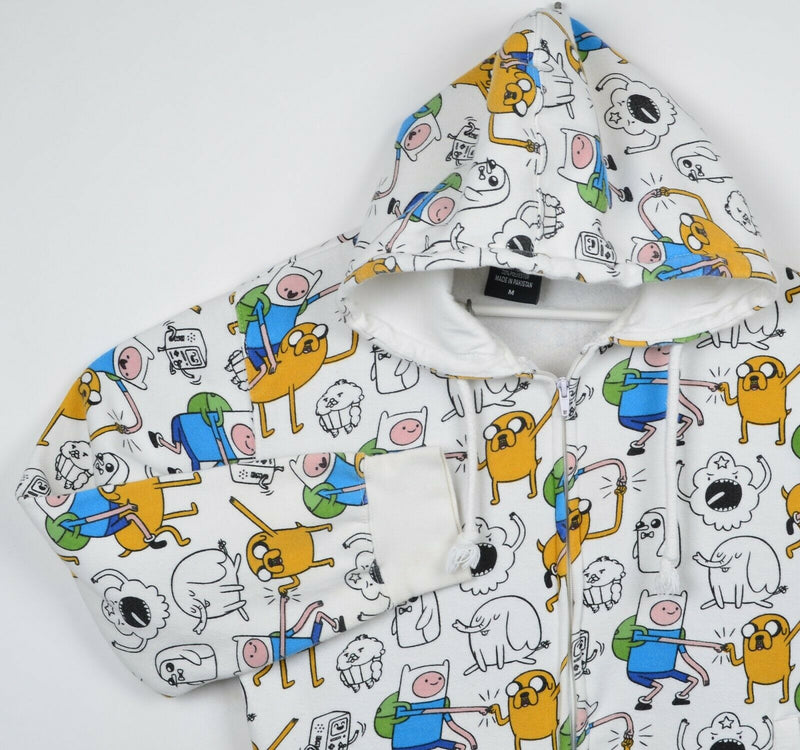 Adventure Time Men's Medium Cartoon Network Finn Jake All-Over Hoodie Sweatshirt