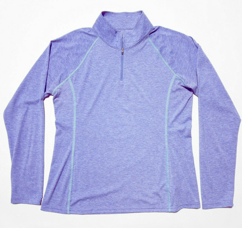 Orvis Trout Bum Drirelease Long-Sleeved 1/4 Zip Tee Purple/Blue Women's Large
