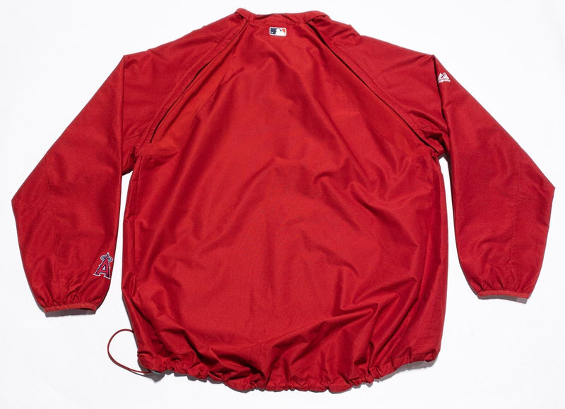 Los Angeles Angels Jacket Mens XL Majestic Pullover Windbreaker Red Baseball MLB