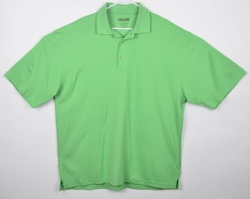 Cariloha Men's Sz 2XL Crazy Soft Bamboo Green Embroidered Logo Polo Shirt