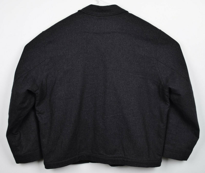 Brooks Brothers 346 Men's Large Wool Cashmere Gray Full Zip Harrington Jacket