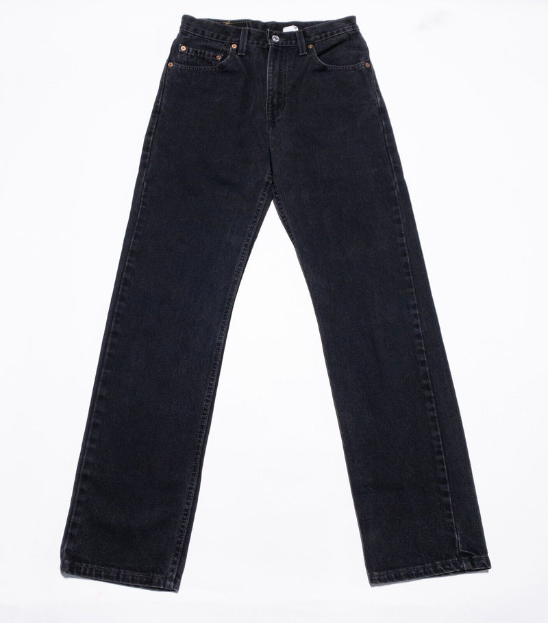 Vintage Levi's 505 Jeans Men's 29x32 Regular Fit Straight Leg Black Denim 90s