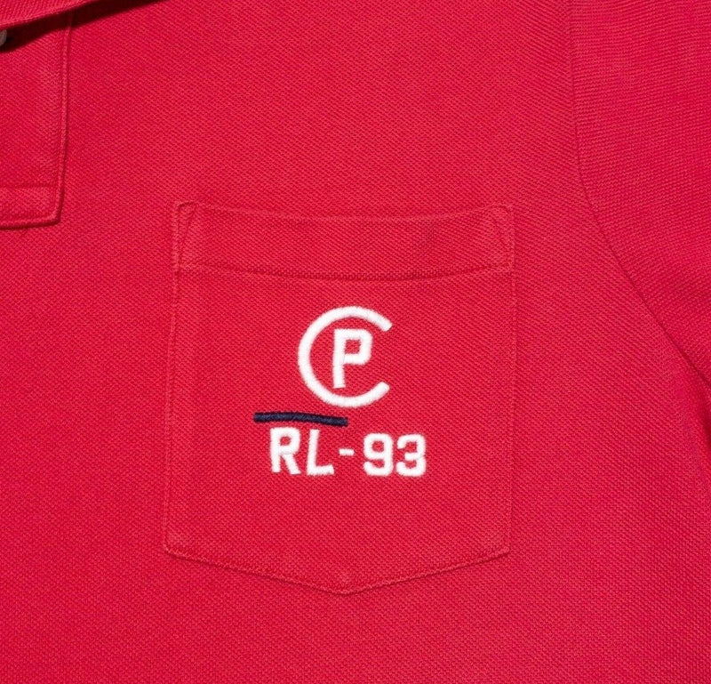 Polo Ralph Lauren CP RL-93 Shirt Men's Medium Classic Fit Red Polo Vintage 90s