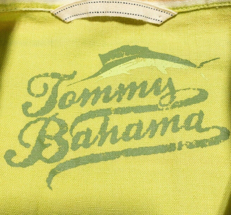 Tommy Bahama 100% Linen Multi-Color Striped Button-Front Shirt Men's 2XL