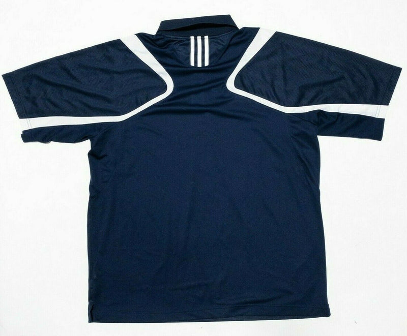 Notre Dame Adidas Polo Men's XL ClimaCool Navy Blue Football Golf Wicking