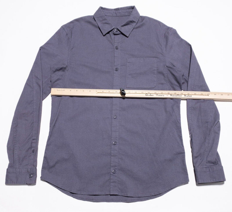 Lululemon Commission Shirt Men's Fits Medium Solid Purple Oxford Button-Up