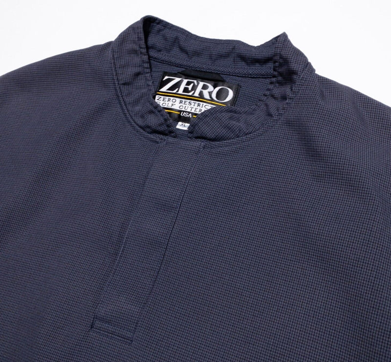 Zero Restriction Golf Jacket Men's XL Houndstooth Gray 1/4 Snap Pullover Wind