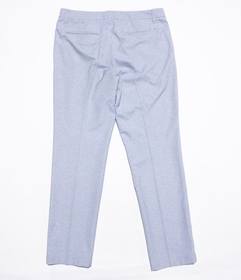 Bonobos Golf Pants Men's 33x30 Athletic Wicking Stretch Gray/Blue Pleated