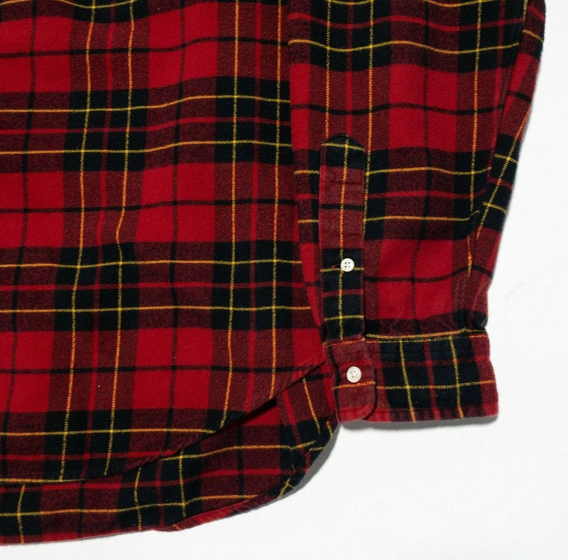 Polo Ralph Lauren Flannel XXL Classic Fit Men's Shirt Red Plaid Button-Down 2XL