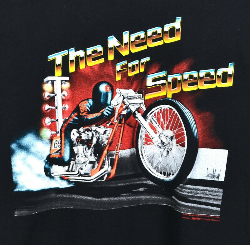 Vintage The Need For Speed Men's Large EasyRiders Motorcycle Chrome 90