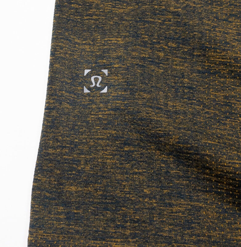 Lululemon Men's Long Sleeve Shirt Large Metal Vent Tech Gold/Brown Wicking