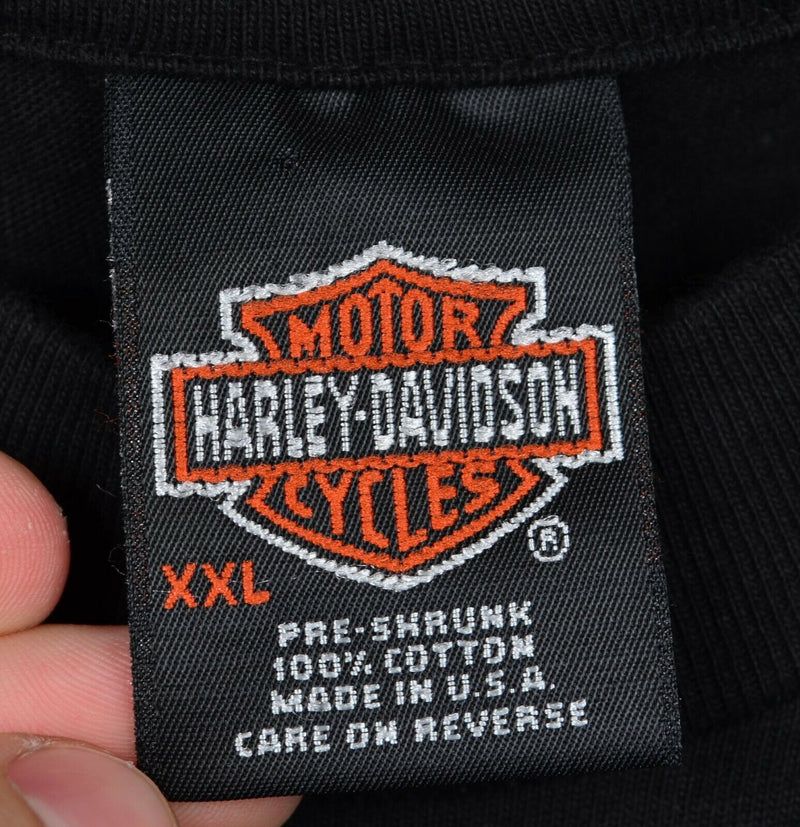 Vintage 90s Harley-Davidson Men's Sz 2XL Proud & Fearless Wolf Eagle T-Shirt