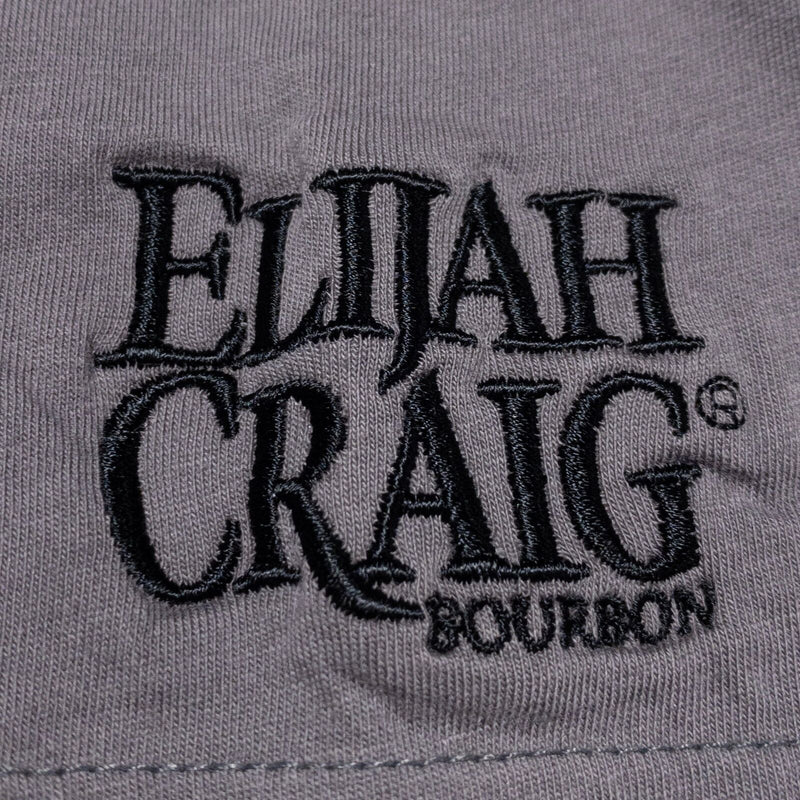 Criquet Polo Men's Medium Elijah Craig Bourbon Pocket Shirt Gray Golf Casual