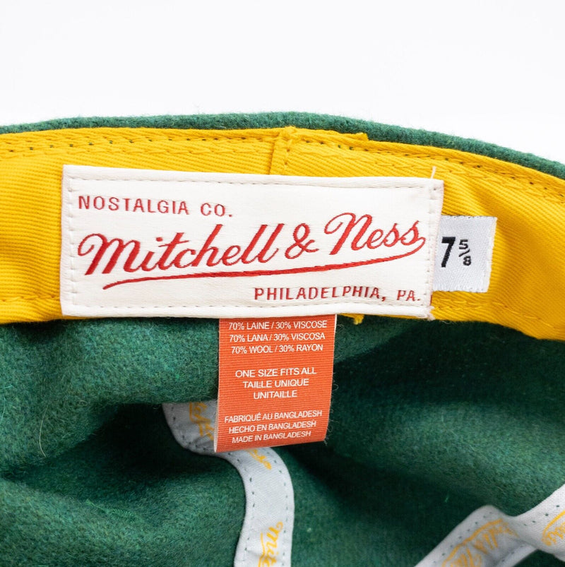 Green Bay Packers Mitchell & Ness Hat 7 5/8 Fitted Low Profile Wool Hat Green