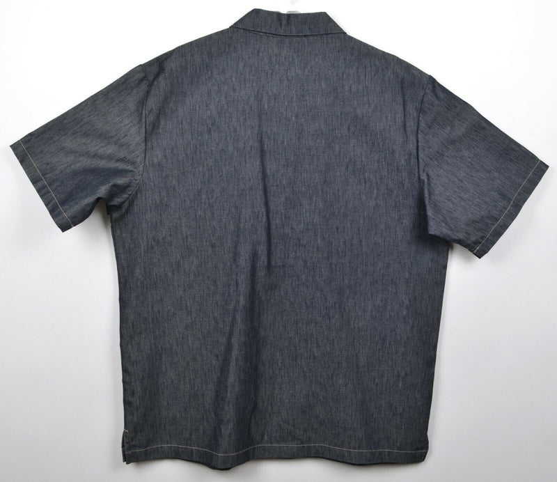Marithe+Francois Girbaud Men's Sz Large Denim Short Sleeve Hip Hop Logo Shirt