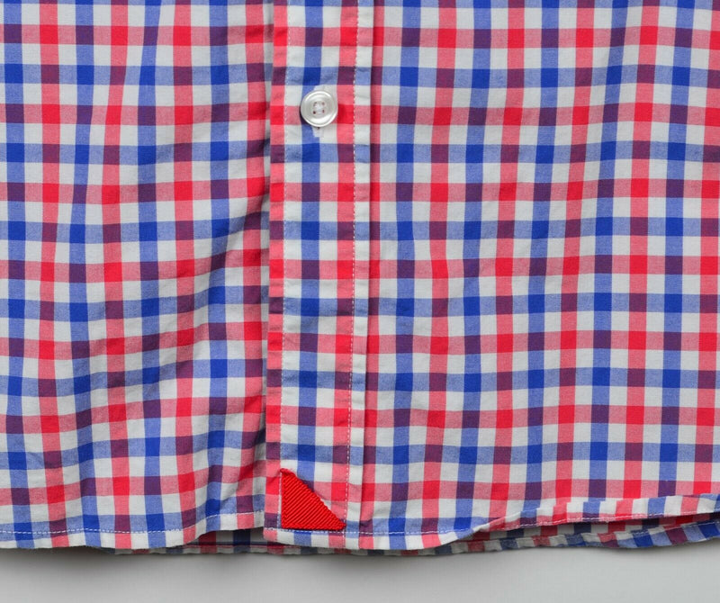 UNTUCKit Men's Sz XL Red Blue Plaid Check Long Sleeve Button-Front Shirt