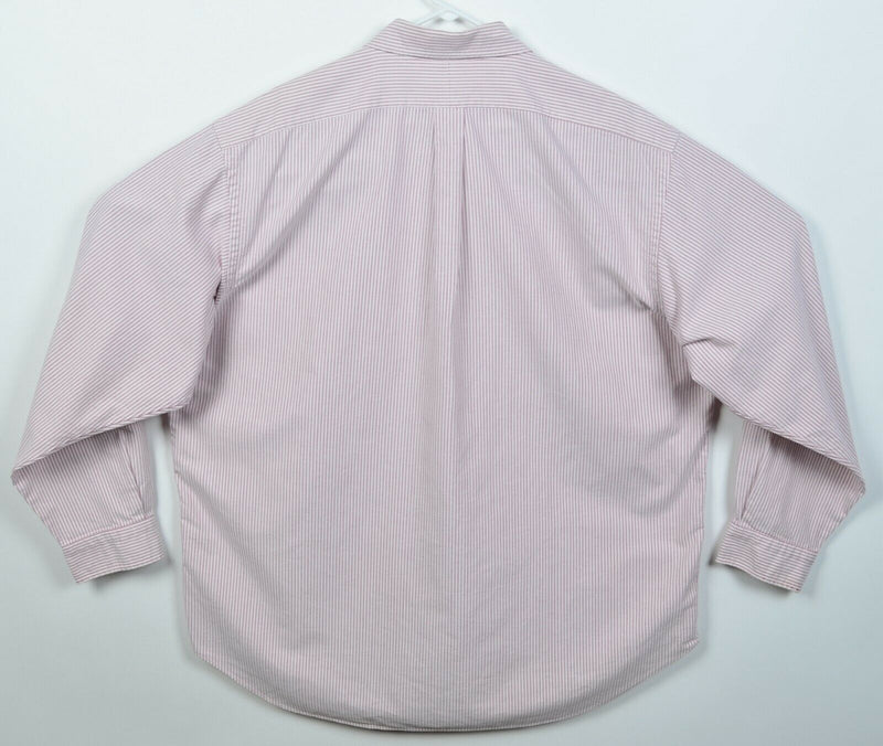 Polo Ralph Lauren Men's 18 36/37 (2XL) Pink/Red Striped Oxford Button-Down Shirt