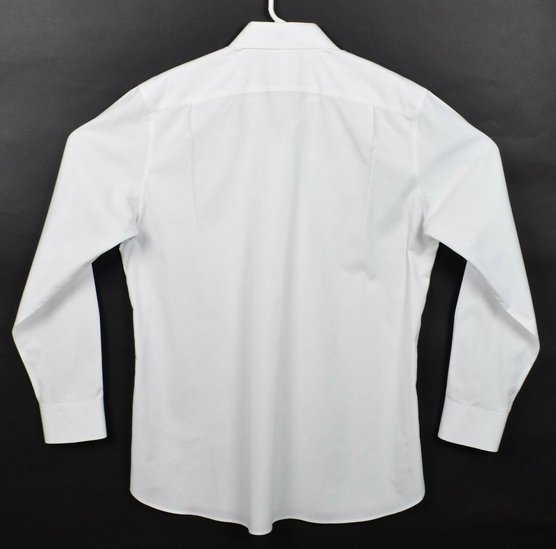 Bonobos Wrinkle Free Men's 16.5/36 Slim Fit Solid White Button-Front Dress Shirt