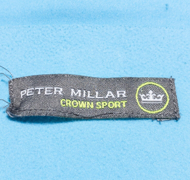 Peter Millar Crown Sport Fleece Jacket Men's Fits Large/XL Blue 1/4 Zip Pullover