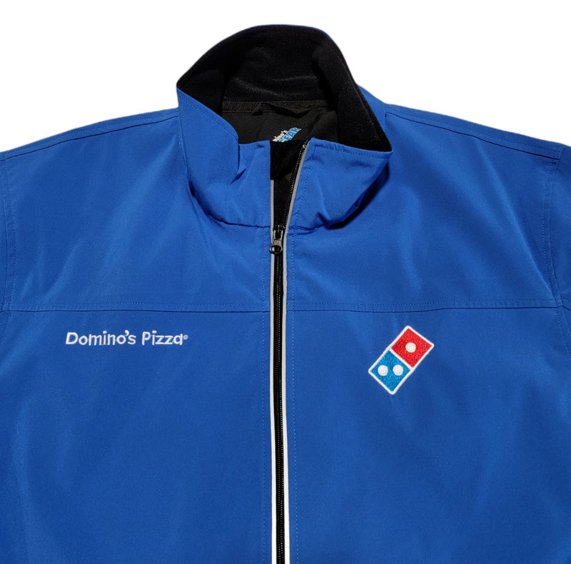 Domino's Pizza Delivery Jacket Men's Large Employee Uniform Blue Full Zip