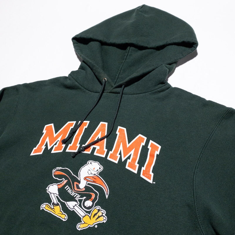 Miami Hurricanes Hoodie Champion Men's Small Pullover Mascot Sebastian the Ibis