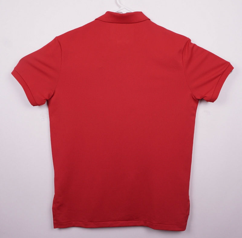 Polo Ralph Lauren Performance Men's Sz Medium Solid Red Polyester Golf Shirt