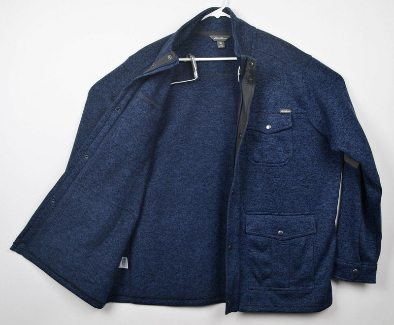 Eddie Bauer Men's Sz 2XL Navy Blue Radiator 4 Pocket Sweater Fleece Jacket NWT