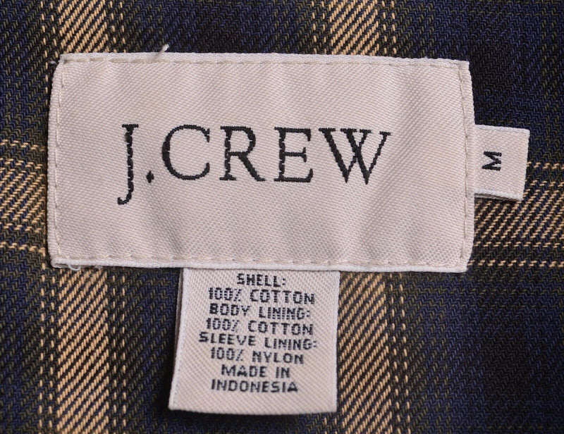J. Crew Men's Sz Medium Flannel Lined Canvas Barn Chore Tan Jacket