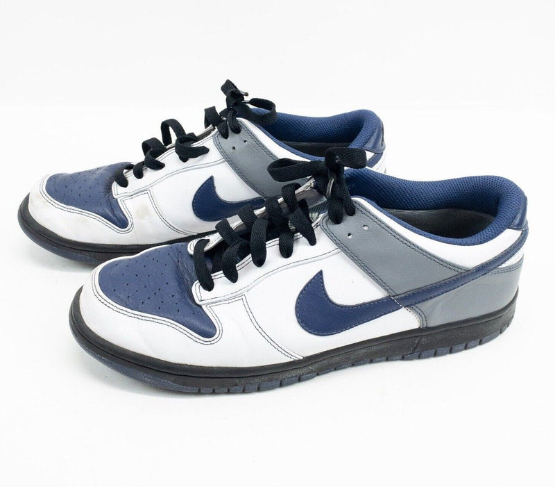 Nike Dunk Low Shoes Men's 11.5 Nike ID Leather White Blue Gray 376227-991 Lace
