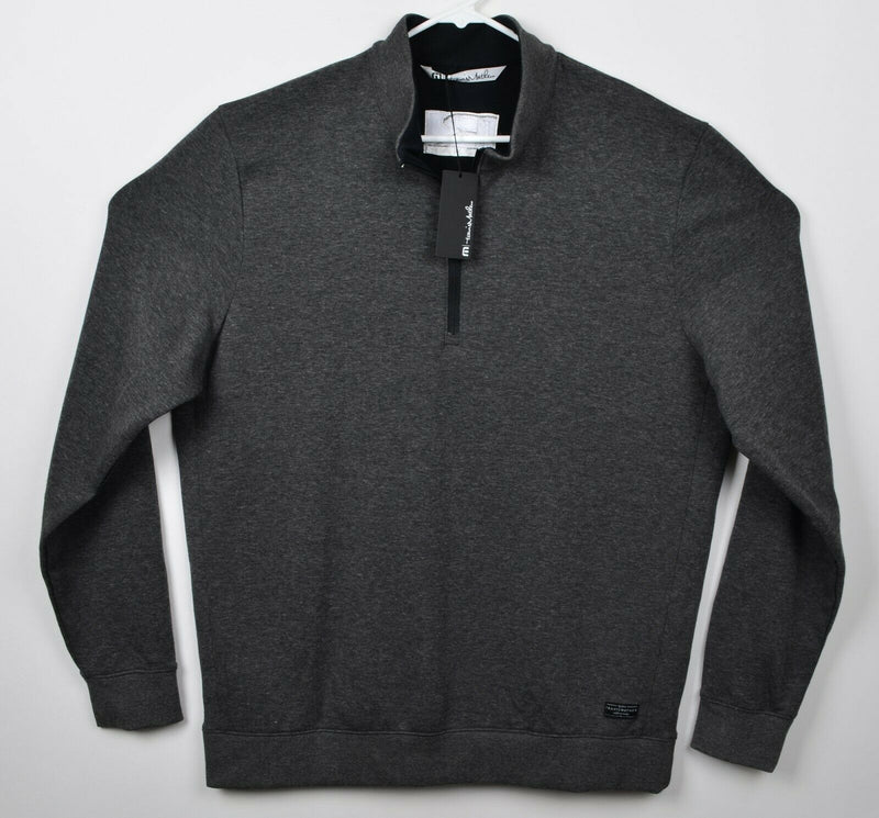 Travis Mathew Men's Sz XL Hitchens 1/4 Zip Pullover Heather Gray Golf Sweatshirt