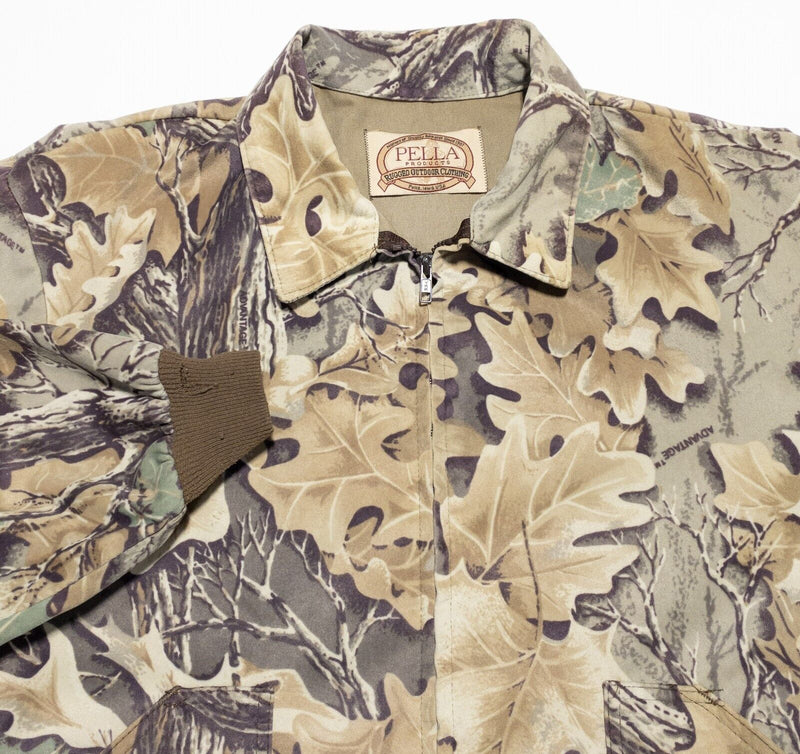 Vintage Pella Camo Jacket Men's XL Pella Full Zip Collared Advantage Camouflage