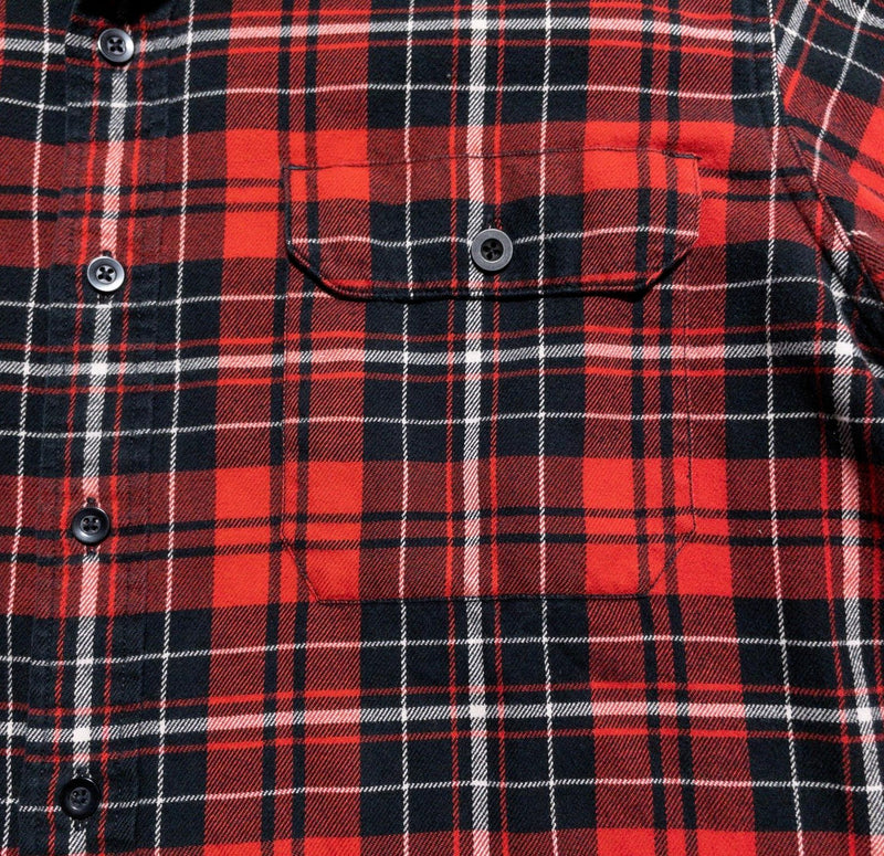 Polo Ralph Lauren Flannel Shirt Mens Large Long Sleeve Button-Up Red Black Plaid